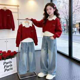 女童超好看韩系套装2026新款初中生高级感一整套衣服秋季中大童