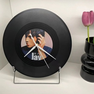 Vinyl Record DIY Stand Simple Decorative Painting Stand Ins Birthday Gift Netease Cloud Clock Ornament Display Stand