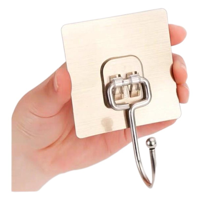 Gancho pegajoso grande fuerte gancho de cocina multifuncional de acero inoxidable pasta sin costuras detrás de la puerta-gancho pegajoso libre