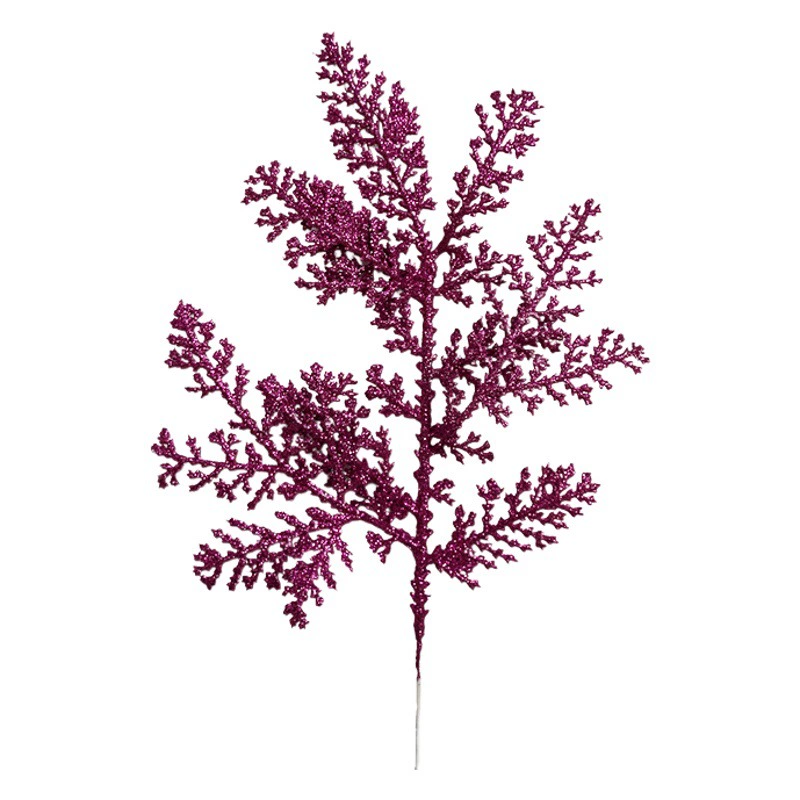 Amazon популярный симулятор Рождество золото розовые сосновые иглы кипарисовые листья красочные искусственные полиэтиленовые декоративные аксессуары ремесла
