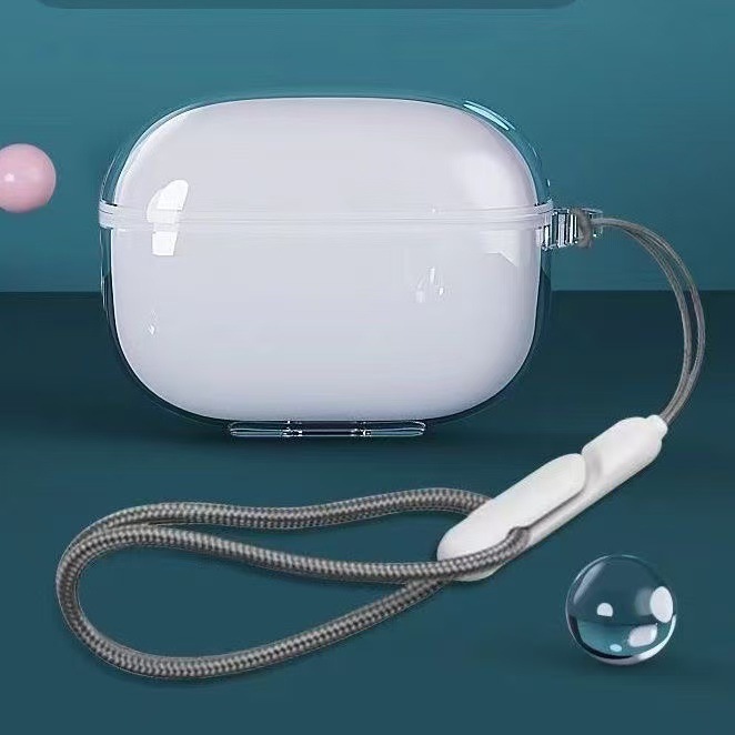 Aplicable a la funda de auriculares Lenovo EA110, personalidad simple y transparente, caja suave de alto nivel, color sólido, fácil de quitar.