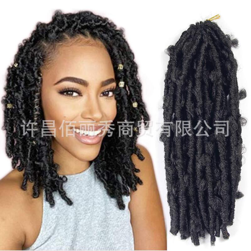 Xu Chang Chemical Fiber Wig Butterfly Qu Butterfly Locs Hair Wrapped Tube Crochet Hair Dreadlock Factory Direct Supply