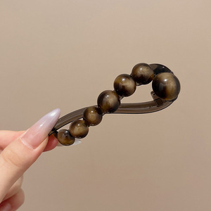 Gran arco clip de cabello de alta sensación clip de boca de pato nuevo clip de cabeza de mujer temperamento clip de tiburón clip de cabello