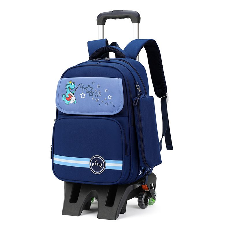 Natural Fish nuevo grado 2 a 6 escalera escalada carro mochila Junior High School niños gran capacidad desmontable entrega de una sola pieza