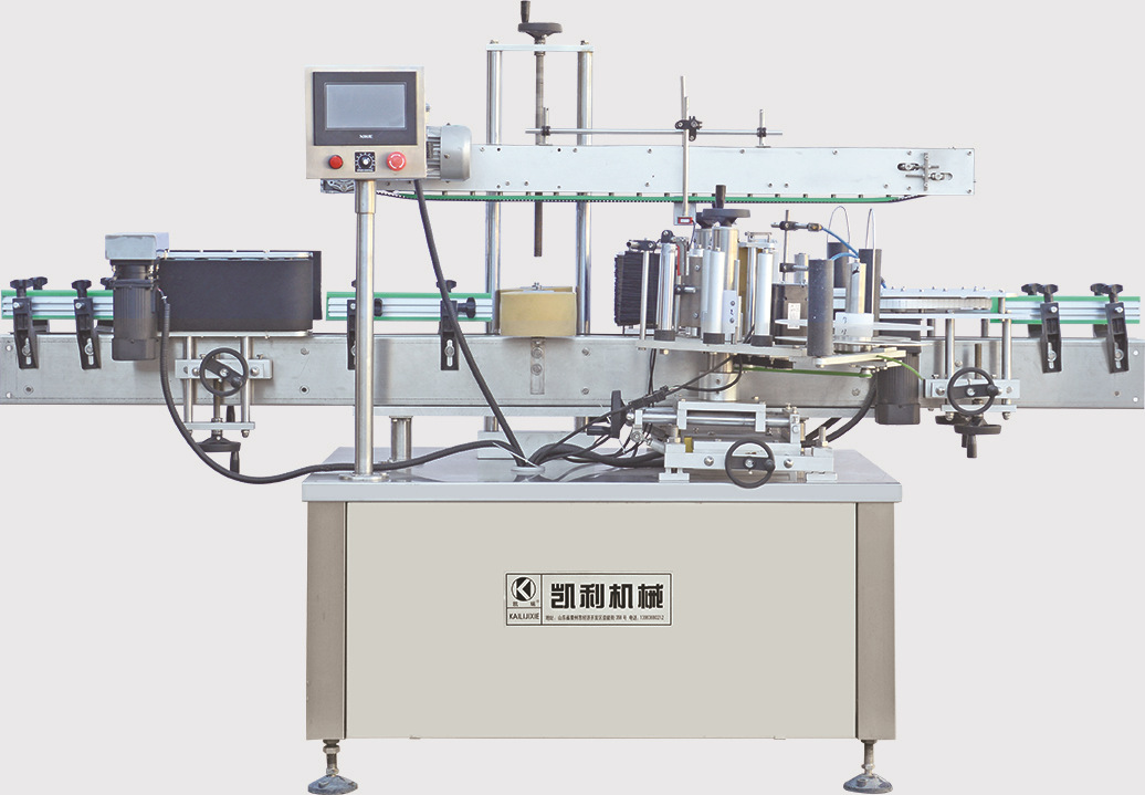 贴标机厂家 全自动不干胶双面贴标机 洗化用品贴标机 扁桶贴标机