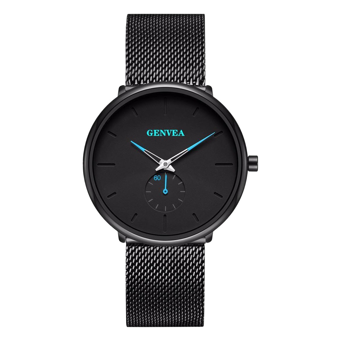 Venta caliente transfronteriza Ginebra reloj de cuarzo para hombres reloj de correa de malla de negocios reloj para hombres estudiante popular de moda simple para hombres y mujeres