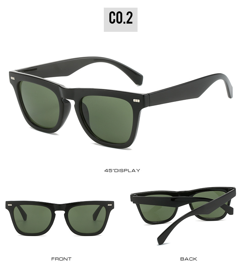 Basic Streetwear Geometric Pc Square Full Frame Men's Sunglasses display picture 2