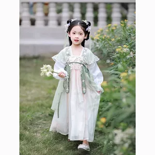 六一女童汉服超仙连衣裙女孩新款2025古风儿童唐装公主裙古装