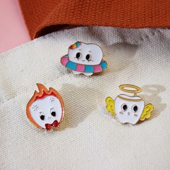 外貿創意卡通愛護牙齒徽章服裝配飾別針牙刷造型合金滴油胸針禮物