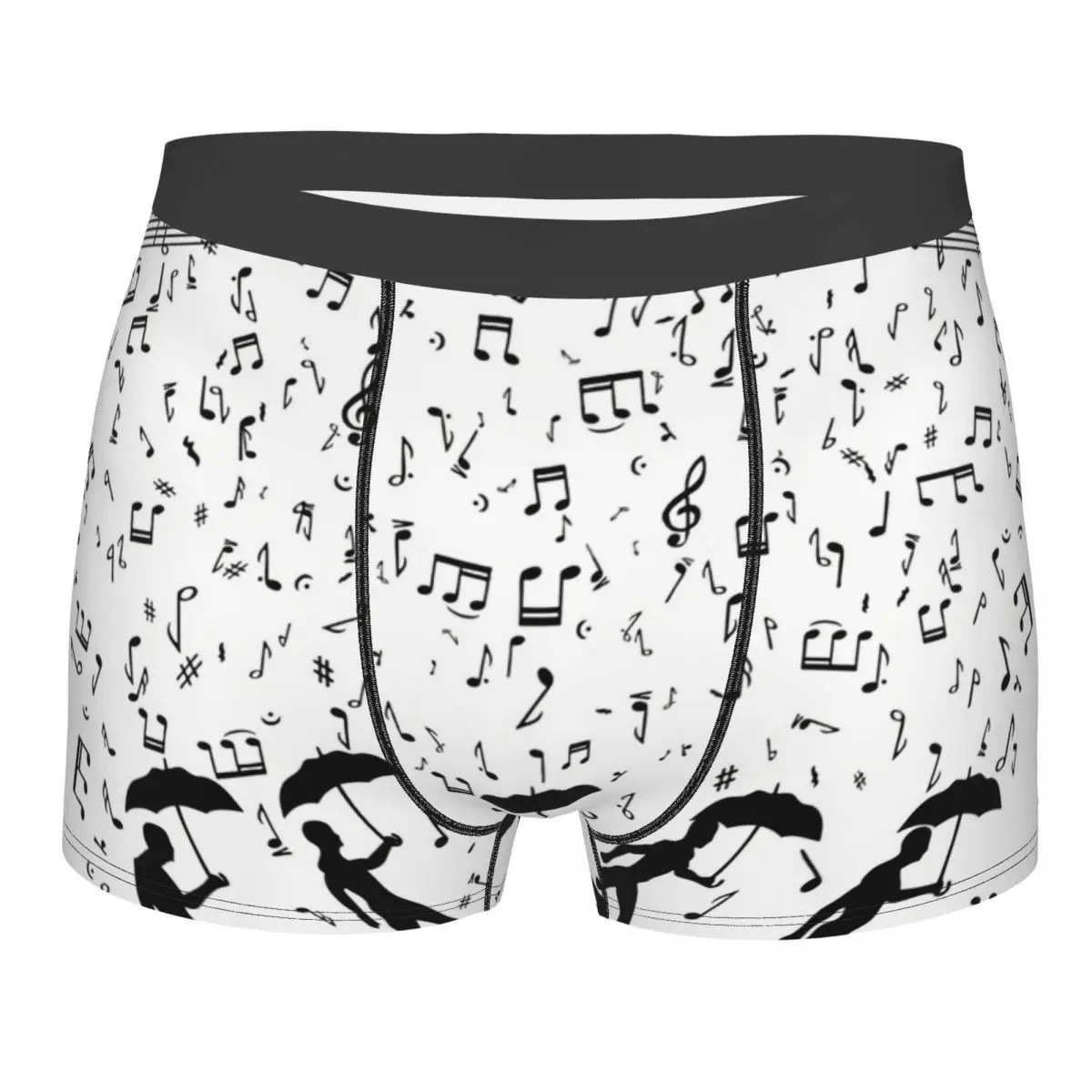 Teclas de piano transfronterizas impresas 3D pantalones cortos de casa para hombres estampados calzoncillos bóxer transpirables casuales para hombres MP01