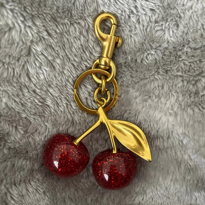 1 Piece Quantity Holiday, Daily Occasion Cute Cherry Artificial Crystal Alloy Women's Keychain