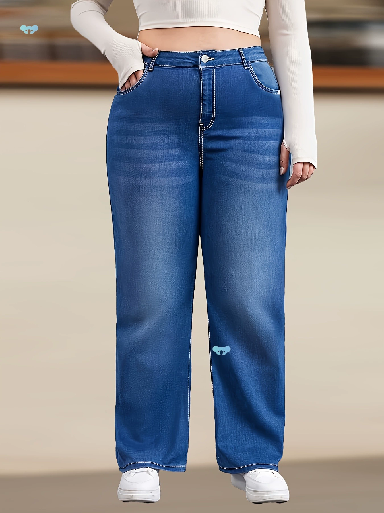 8XL Узкие джинсы с высокой талией 8XL Узкие джинсы больших размеров Женские