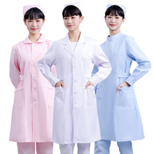 韩版美容院工作服夏季薄款护士服皮肤管理纹绣师长袖白大褂套装女