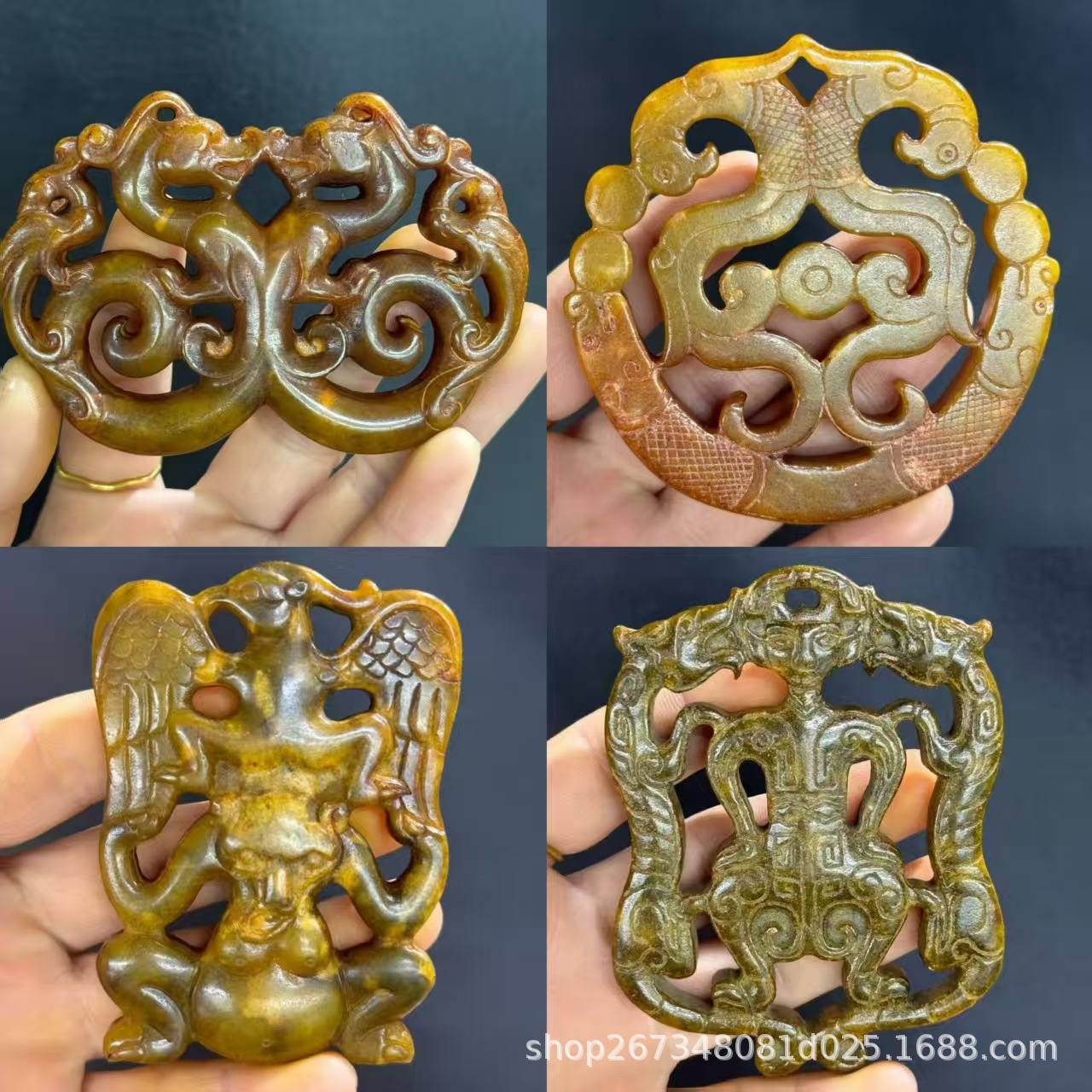老岫玉西周工艺老玉文玩珍藏玉器玉佩老货玉坠装饰摆件玉把玩