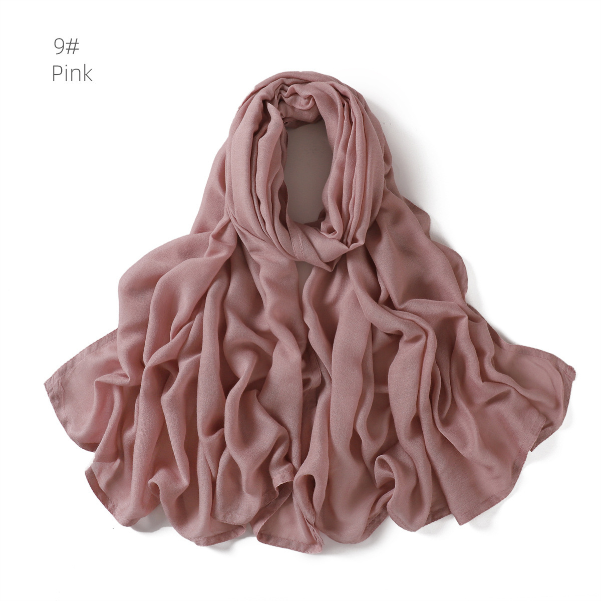 Soft Viscose Cotton Solid Color Scarf Fashion Wide Edge Thin Hijabs High Quality Headscarf Long Shawls for Muslim Woman
