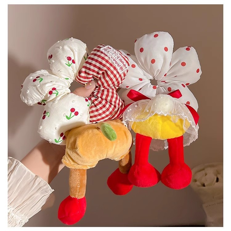 Culo lindo, punto de onda, flor, esponja, anillo para el cabello, bola femenina, corbata para el cabello, cuerda para el cabello, pies divertidos creativos, cuerda para el cabello, tocado