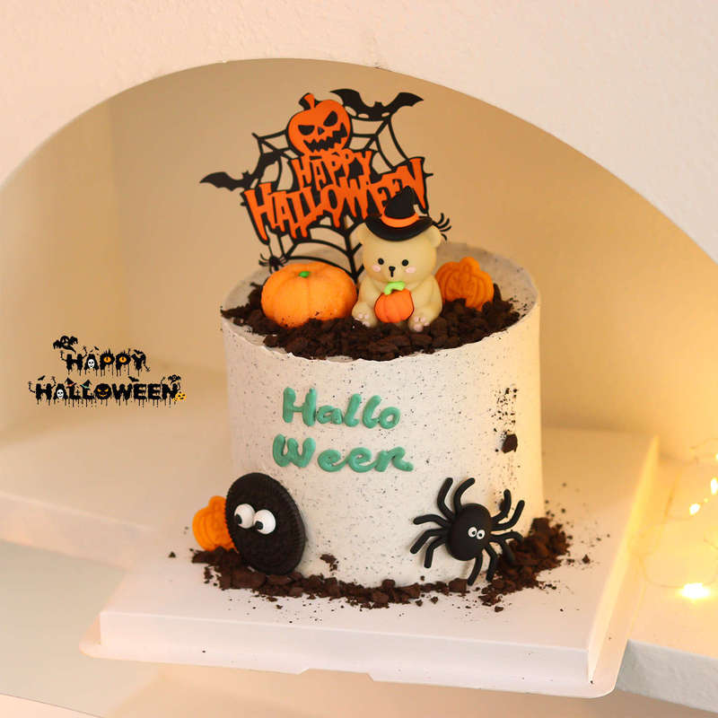 2025 Halloween Cake Decoration Wizard Hat Pumpkin Bear Ornaments Bat Spider Web Happy Holiday Card 2025 Halloween Cake Decoration Wizard Hat Pumpkin Bear Ornaments Bat Spider Web Happy Holiday Card