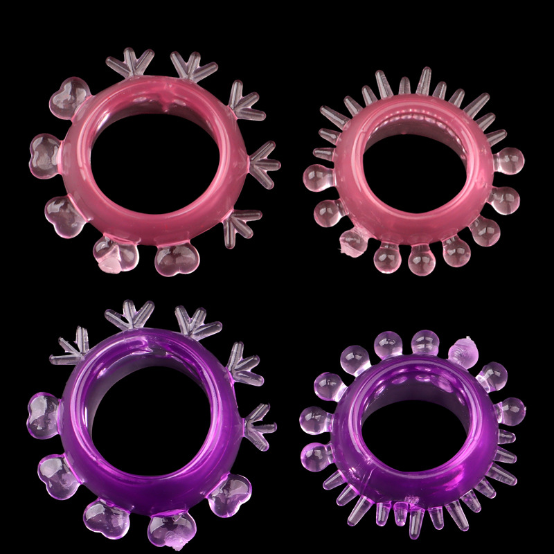TPE Locking Cock Ring, Purple Foreskin Restraint Ring for Men — detail image 5