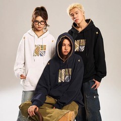 レトロ刺繍フード付き男性冬のベルベットは民族風のデザイン感を増している