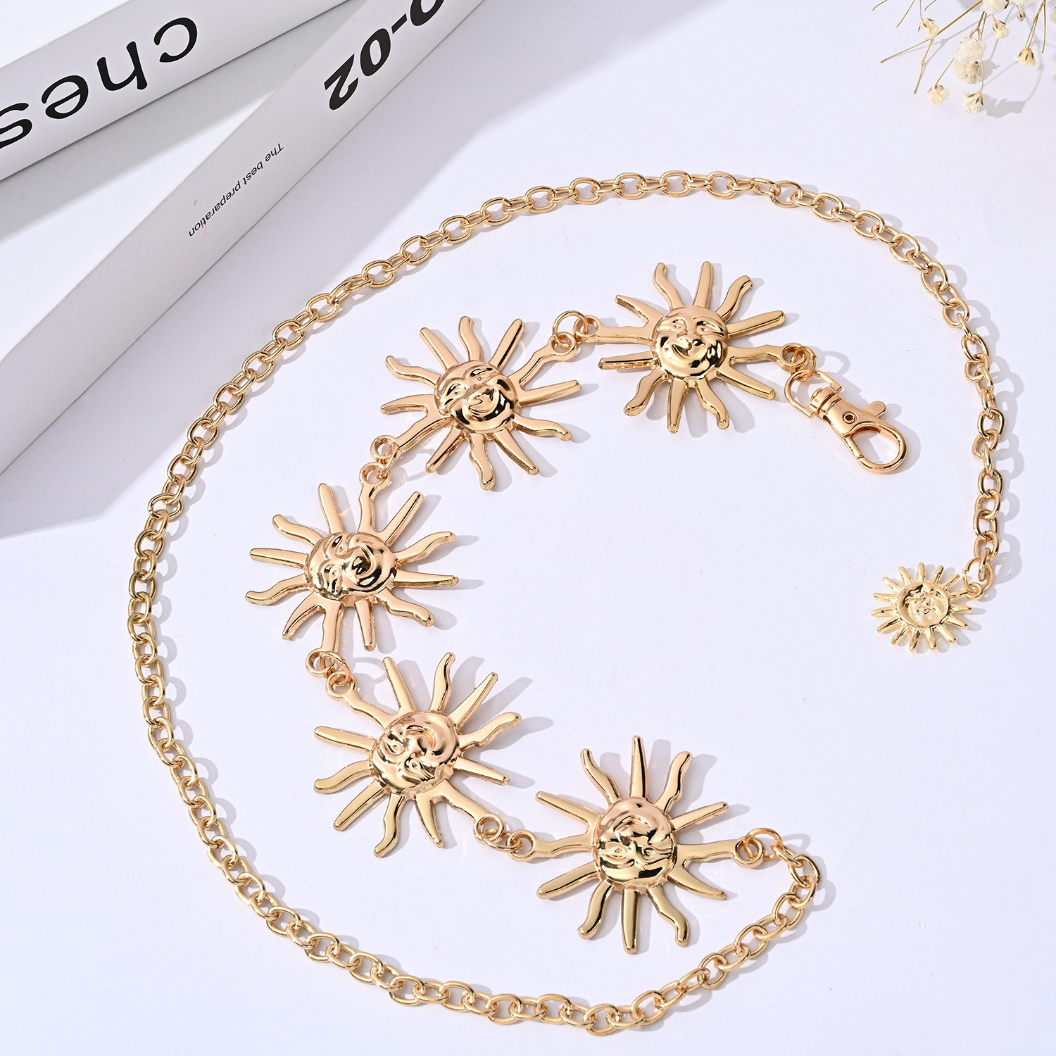 Sun Pattern Wholesale Jewelry Retro Classic Style Sun Alloy Waist Chain