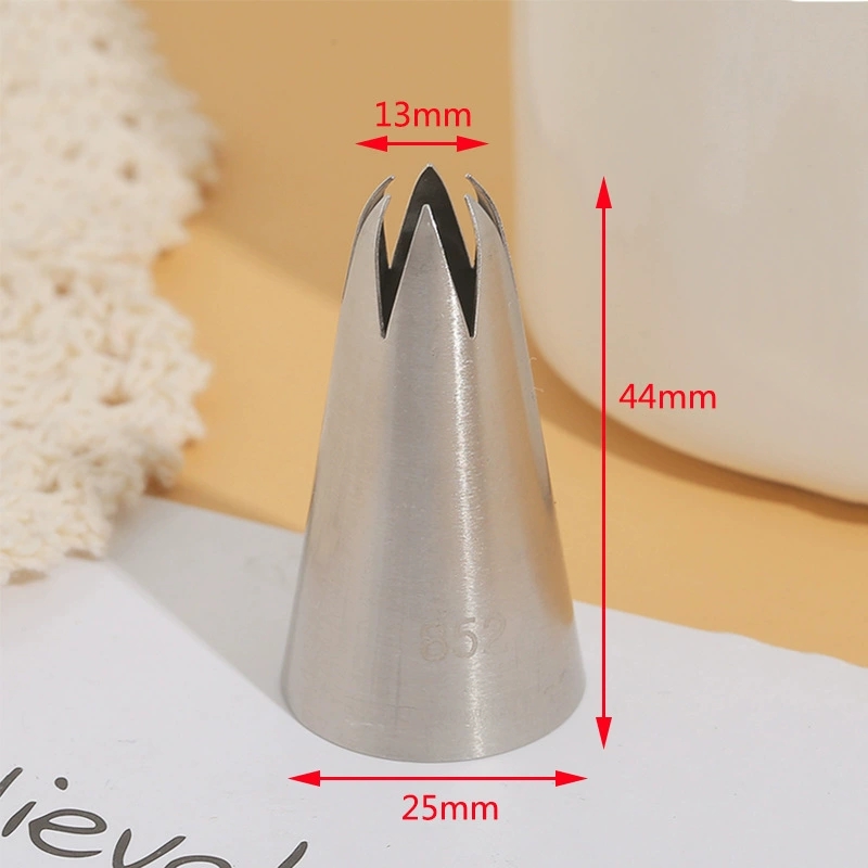 Cake Decorating Piping Nozzles Set, 304 Stainless Steel, Medium Rose Tips (Multiple Patterns)