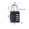 Cross -border spot metal password lock lock luggage luggage gym cabinet anti -theft lock 4 large password lock