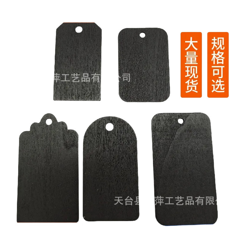 Factory direct wooden crafts groceries blackboard pendant Mini small blackboard square wooden decorative tag