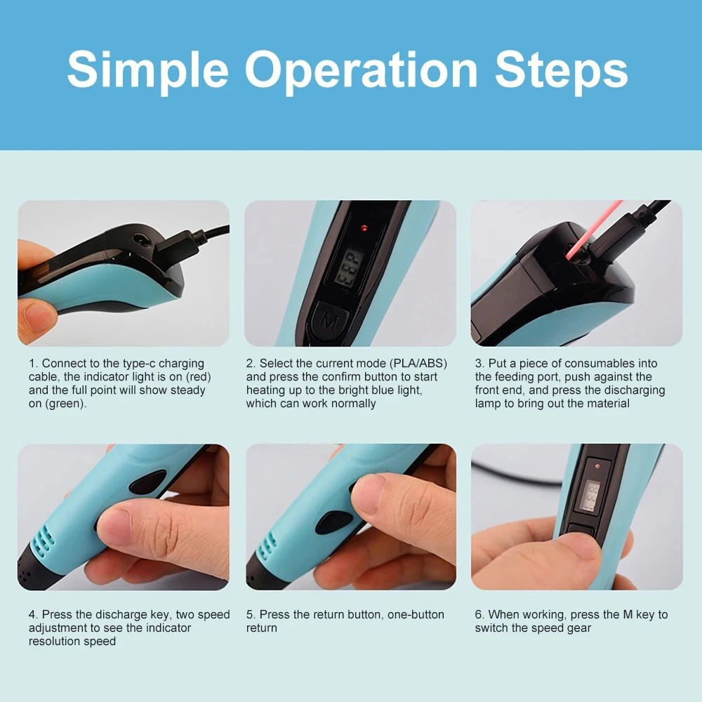 Fabricantes transfronterizos directamente al por mayor bolígrafo de impresión 3D infantil puzzle dibujo tridimensional DIY arte graffiti creación de pintura