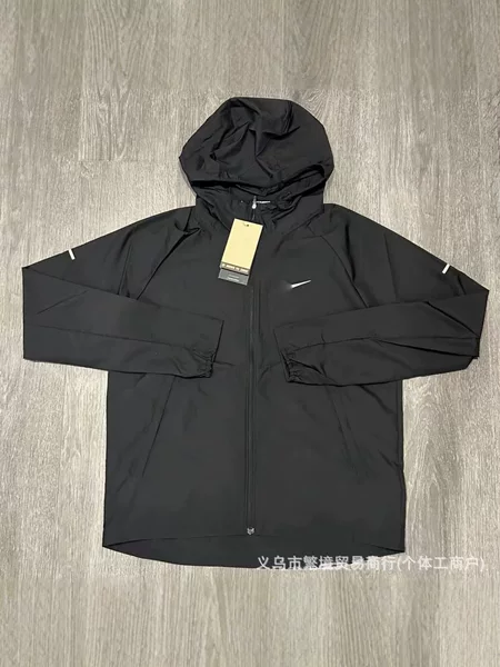 Cross-border high-performance, quick-drying, breathable, lightweight, and breathable sports jacket, casual hooded, loose-fitting running and training set