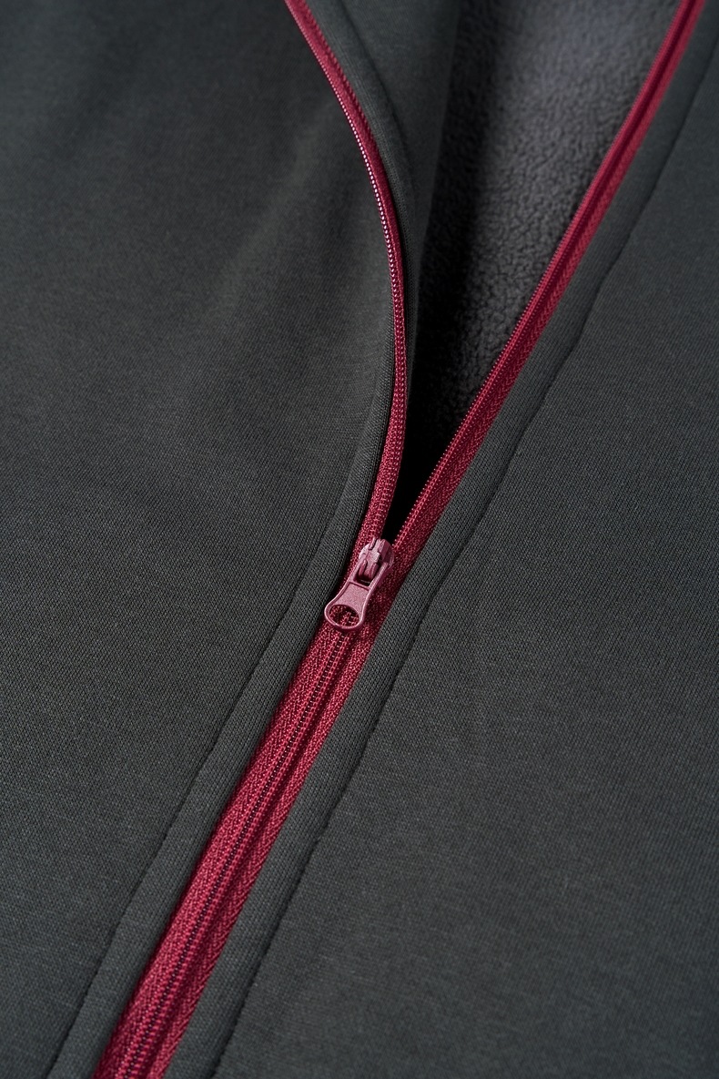 Inflation 325g Fleece Color-Block Zip Hoodie