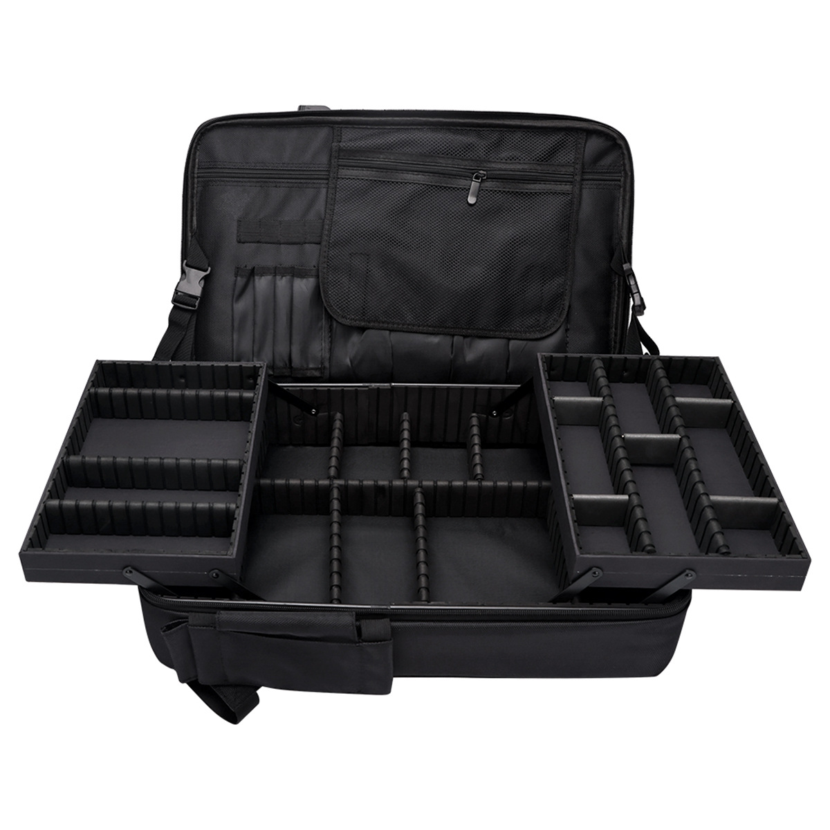Hairstylist Outing Backpack Black Portable Large-Capacity Makeup Artist Storage Bag Multi-Functional Hairdressing Tool Box