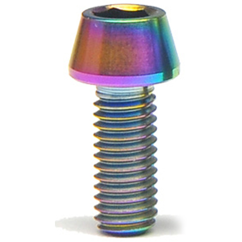 M4 M5x10/12/15/16/18/20 チタンネジ 自転車アクセサリー テーパーヘッド 六角穴付き