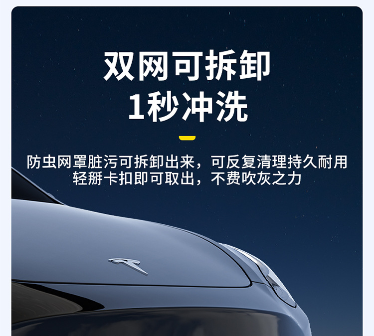 Bjbt Is Suitable for Tesla Model3/Y Insect-Proof Net Air Outlet Protective Net Protective Cover Renewed Version Modification Accessories