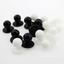 塑料厨师扣餐厅饭店工作服扣子圆形黑白棋子球形纽扣酒店服装扣子