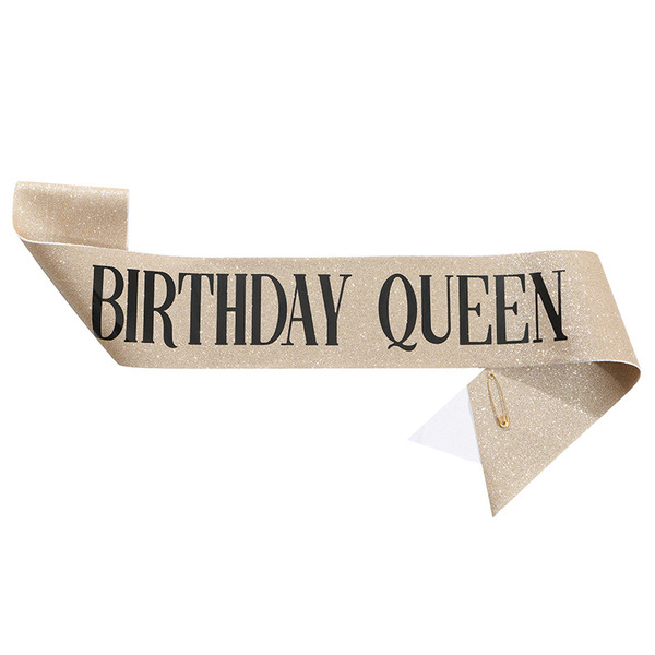 Cross-border birthday party glitter shoulder strap etiquette belt…