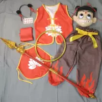 Детская одежда Nezha, одежда Nezha в стиле аниме, реквизит для танцев в детском саду на Хэллоуин, полный набор масок оружия