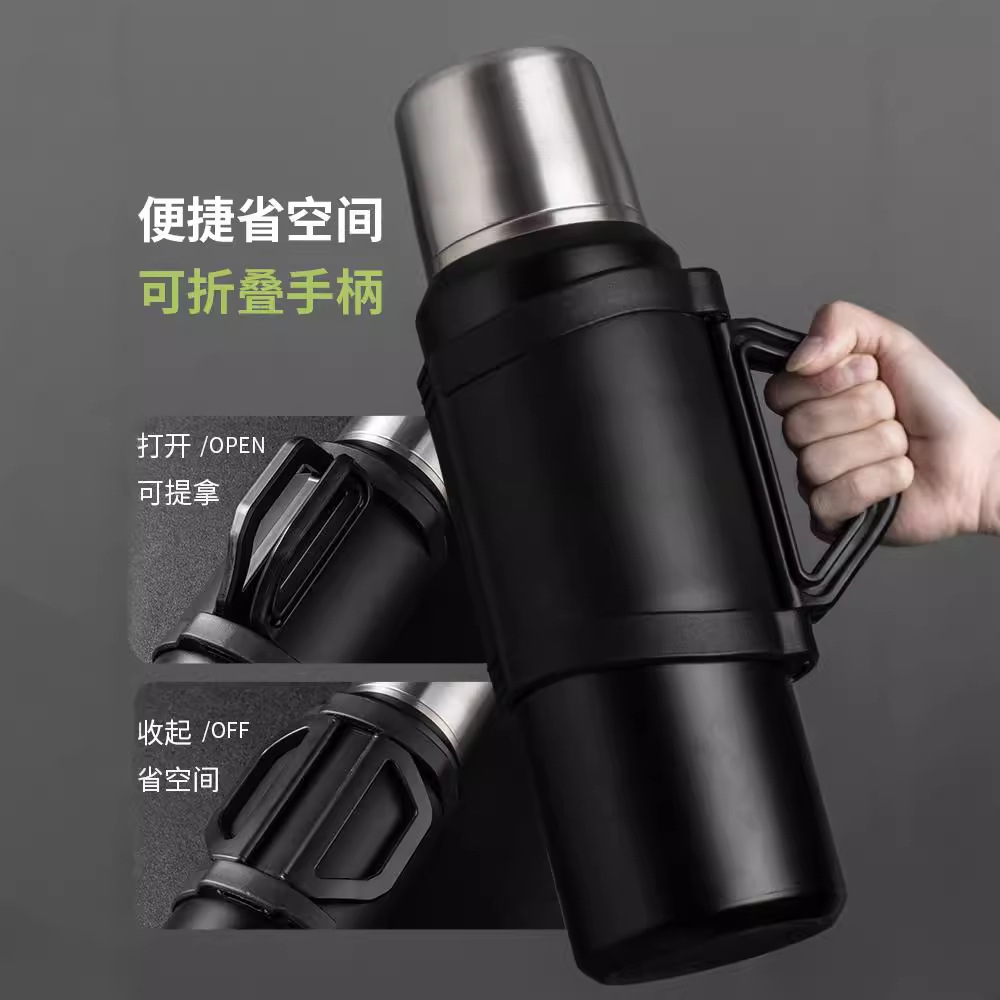 316 tazas de acero inoxidable al aire libre viajes de montaña hervidor de agua caliente doméstico de gran capacidad 2.2L tazas de agua para hombres y mujeres