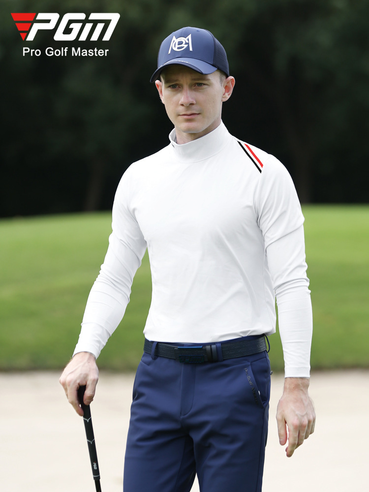 PGM new golf bottoming shirt men's long sleeve T-shirt autumn and winter warm clothing men's clothing clothes polo shirt