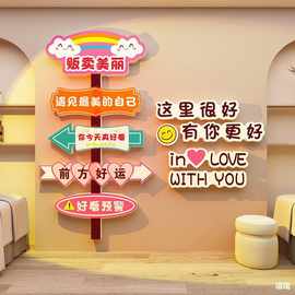网红拍照打卡区布置服装美容院创意背景墙面装饰互动氛围立体贴纸