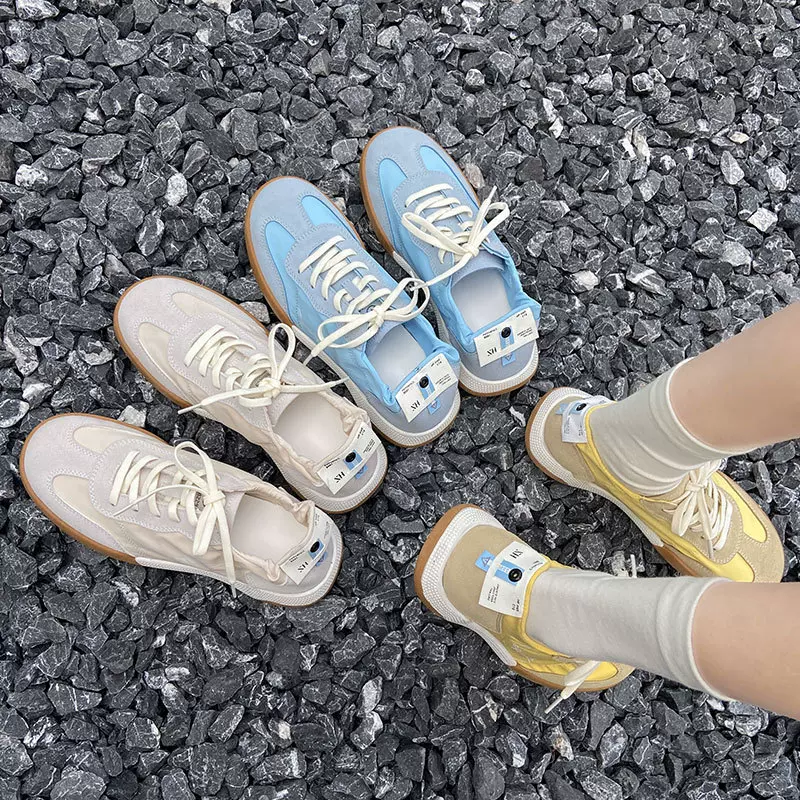 阿甘鞋女2024年新款芭蕾德训鞋休闲刺绣百搭轻便透气运动小白鞋女