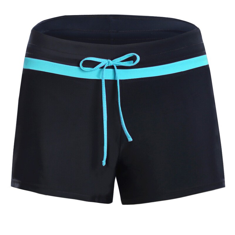2021 European and American new summer swimming trunks men's and women's low waist lace-up plus size boxers new yoga fitness swimming trunks