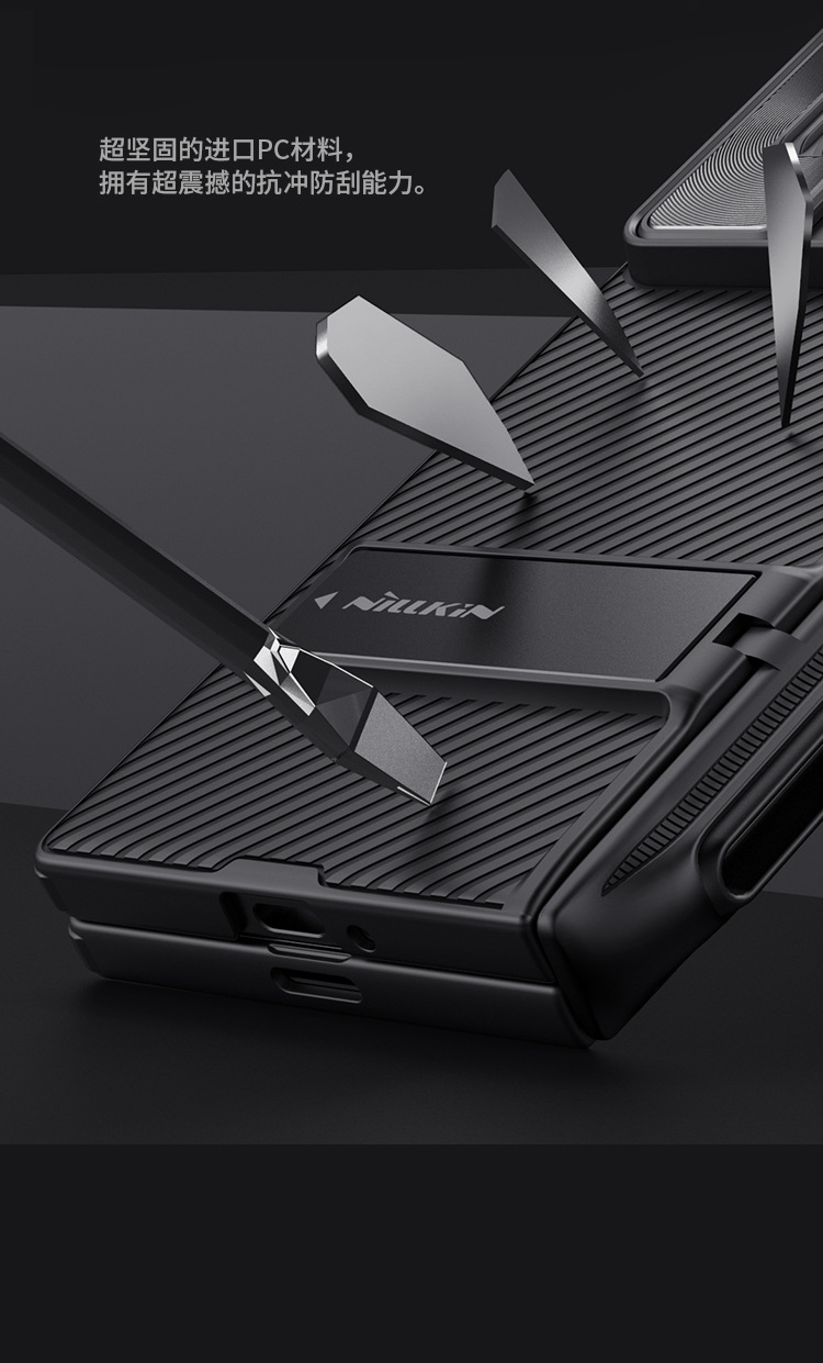 Ốp lưng Samsung Galaxy Z Fold 6 gập có chân đế vô hình, khe cắm bút, gương đen — Gương Đen Fold (Kiểu bộ bút) màu xanh lá cây, Phiên bản đặc biệt không làm, Samsung Z Fold 6 chi tiết 7
