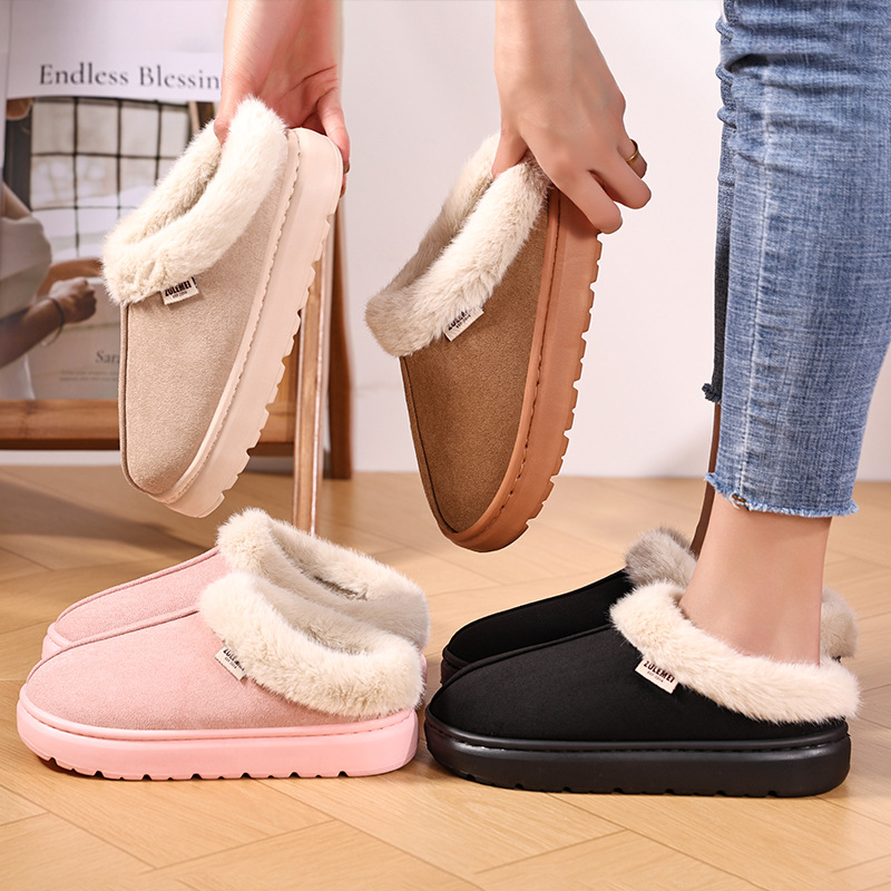 Zapatos de algodón de invierno de mujer transfronteriza TEMU zapatillas cálidas para el hogar zapatos perezosos zapatos de lana de coral zapatos de hombre