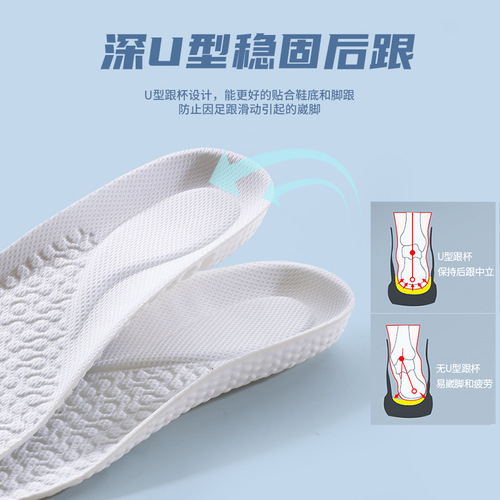 Sports insoles, high elasticity, shock absorption, anti-odor, sweat absorption, comfortable BOOST basketball insoles, not tired after standing for a long time, military training insoles