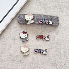 diy滴油配件卡通亮面KT字母cute手工发卡抓夹头饰手机壳饰品配件