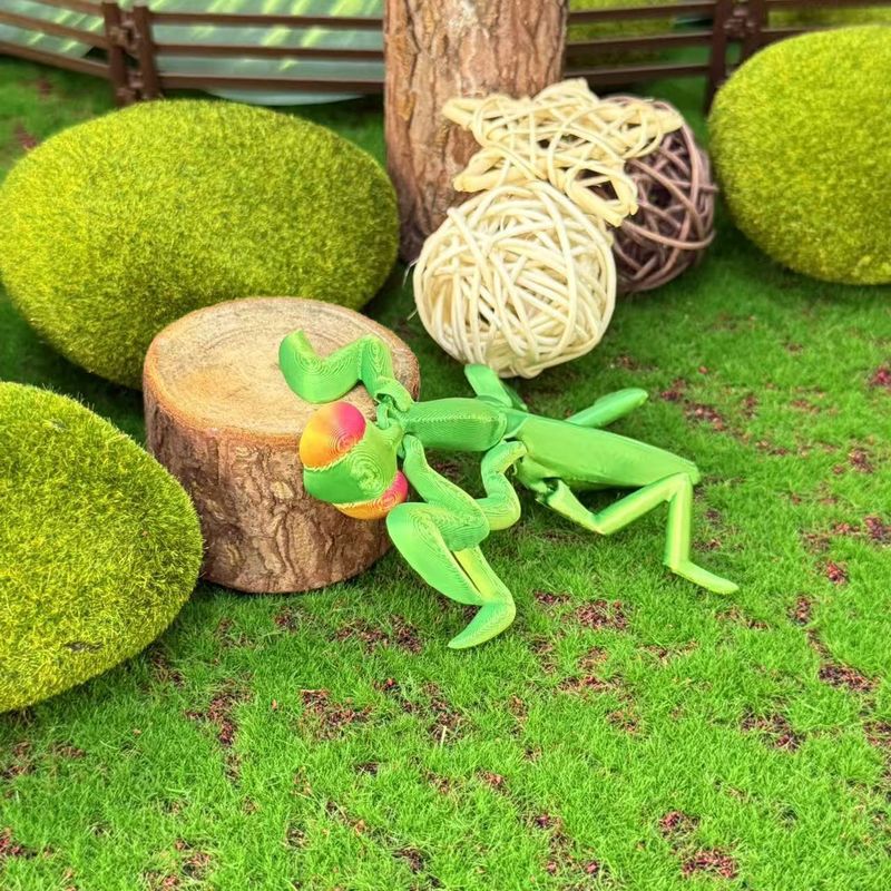跨境新品玩具螳螂3D打印摆件动物摆地摊货源批发儿童小摆件装饰品|undefined