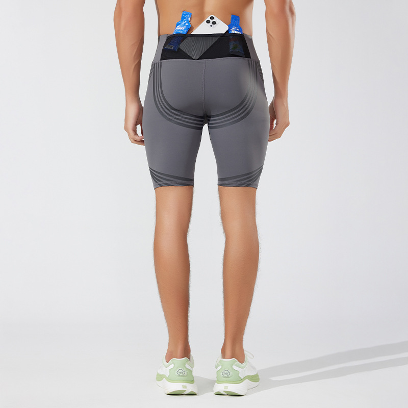 Pantalones cortos de soporte de compresión de presión inteligente para hombres y mujeres pantalones cortos ajustados deportivos de nylon yoga para adelgazar las caderas en Europa y los Estados Unidos