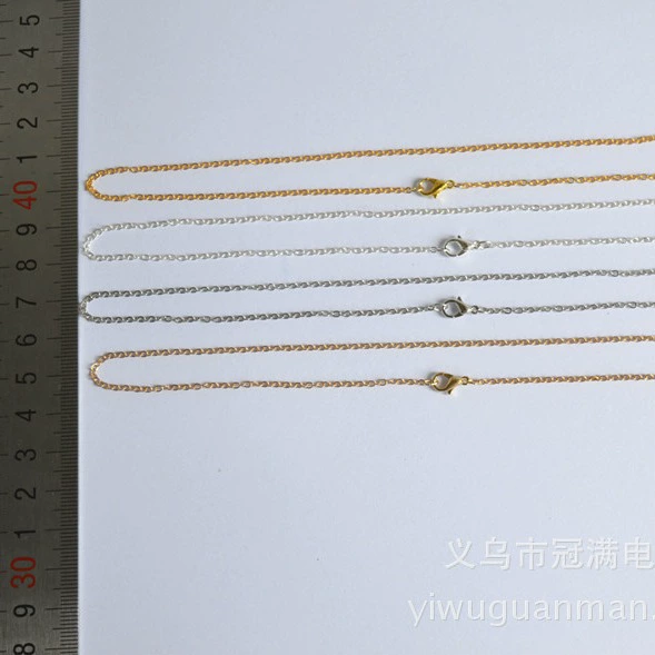 Серебряный кулон, цепь, золото и серебро, 45см, 3.5мм