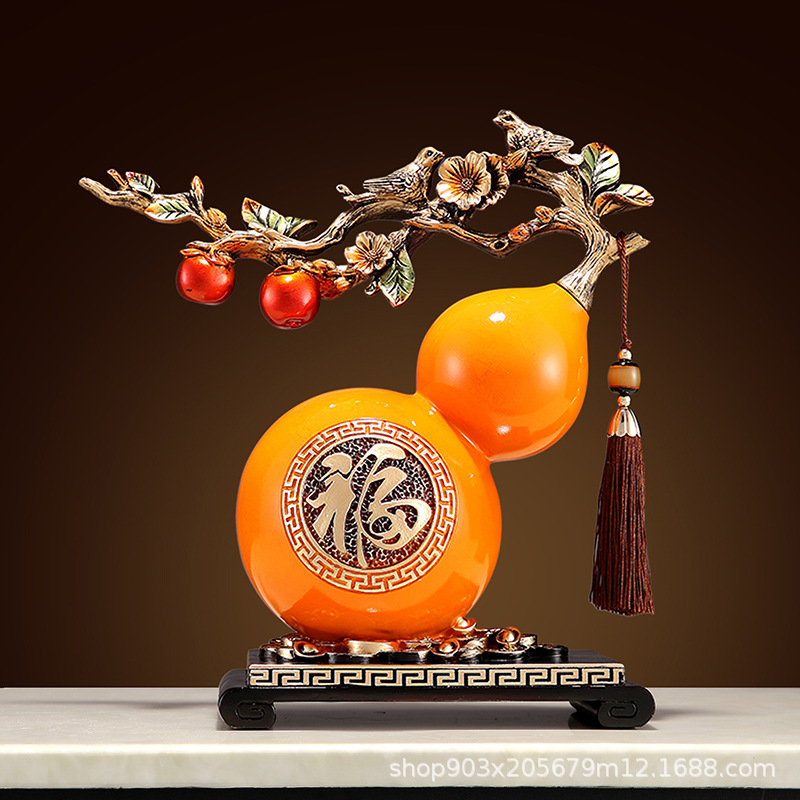 Wholesale New Chinese style everything goes well Persimmon decoration hallway wine cabinet TV cabinet decoration housewarming gift home Ruyi