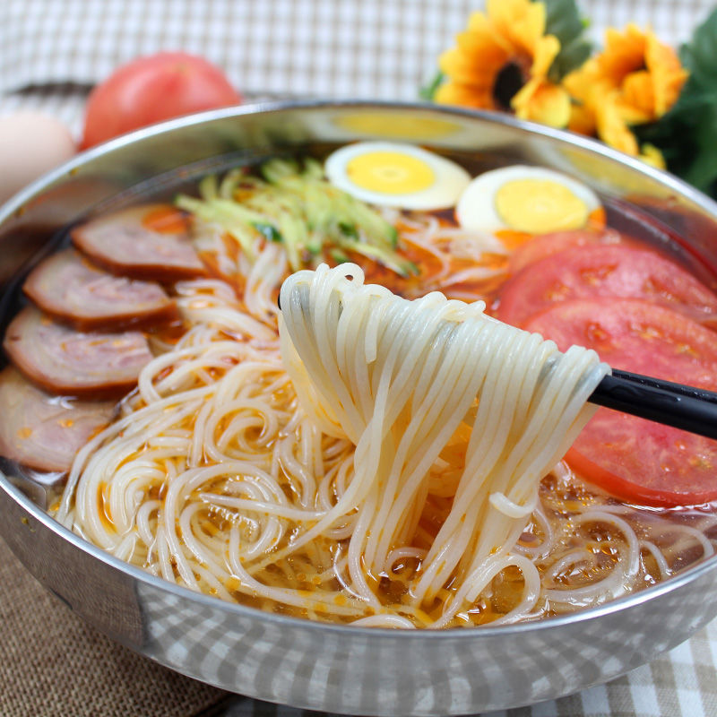 Cold Noodles 383g Family Size Jeju Korean Style Instant Snack Cold Noodles 3 Pack Ingredients Wholesale